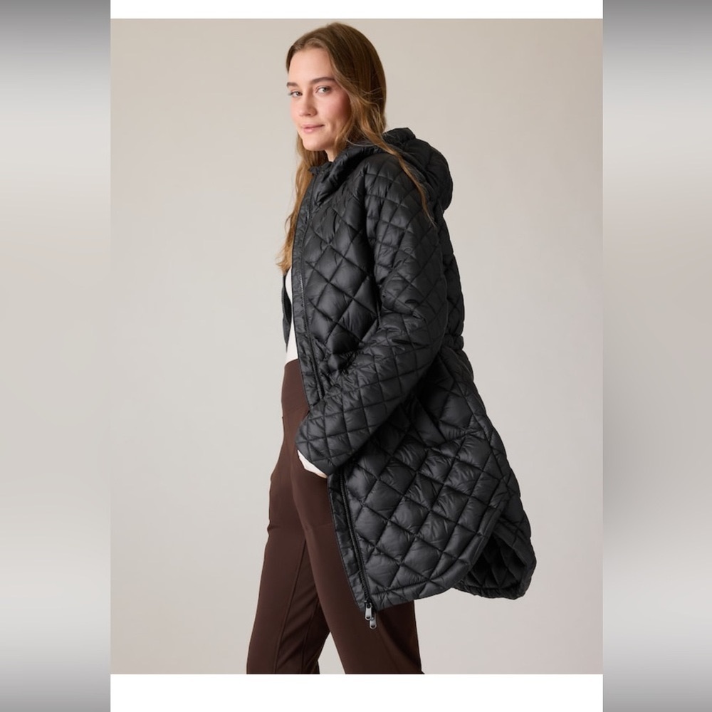 Athleta Whisper Featherless Parka Black Size Large